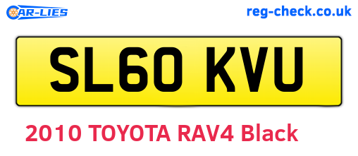 SL60KVU are the vehicle registration plates.