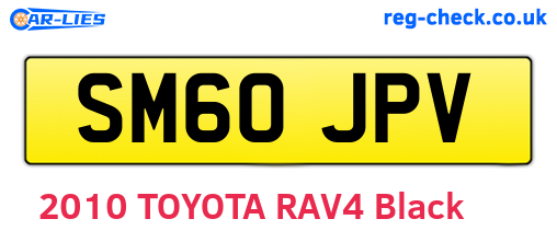 SM60JPV are the vehicle registration plates.