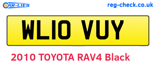 WL10VUY are the vehicle registration plates.