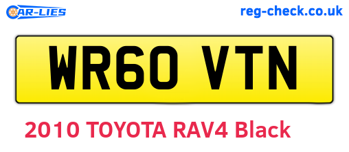 WR60VTN are the vehicle registration plates.