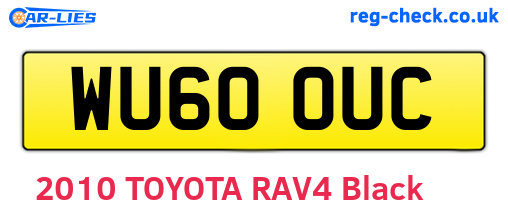 WU60OUC are the vehicle registration plates.