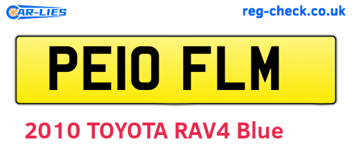 PE10FLM are the vehicle registration plates.