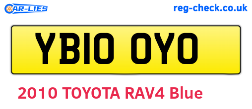YB10OYO are the vehicle registration plates.