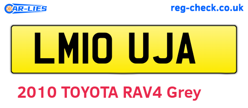 LM10UJA are the vehicle registration plates.
