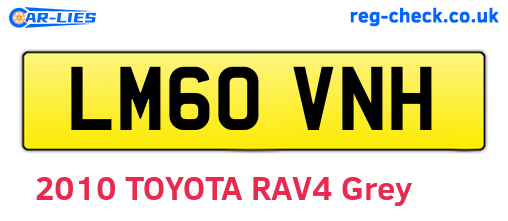 LM60VNH are the vehicle registration plates.