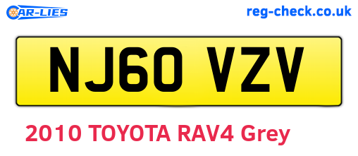 NJ60VZV are the vehicle registration plates.