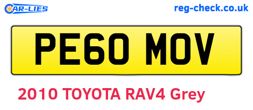 PE60MOV are the vehicle registration plates.