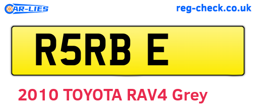 R5RBE are the vehicle registration plates.