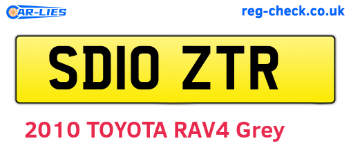SD10ZTR are the vehicle registration plates.