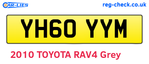 YH60YYM are the vehicle registration plates.