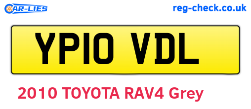 YP10VDL are the vehicle registration plates.