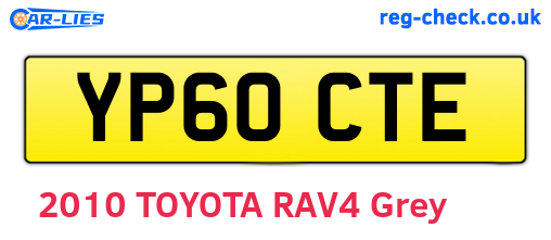 YP60CTE are the vehicle registration plates.