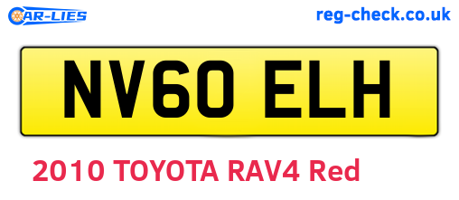 NV60ELH are the vehicle registration plates.