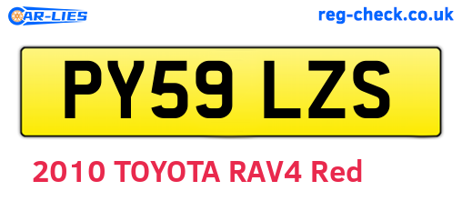 PY59LZS are the vehicle registration plates.