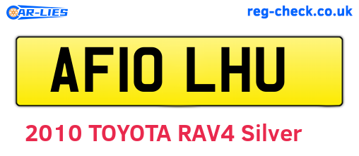 AF10LHU are the vehicle registration plates.