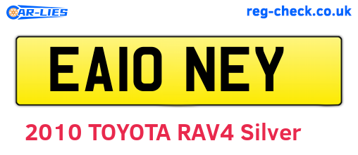 EA10NEY are the vehicle registration plates.