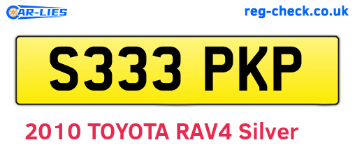 S333PKP are the vehicle registration plates.