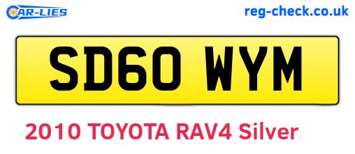 SD60WYM are the vehicle registration plates.