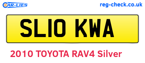 SL10KWA are the vehicle registration plates.