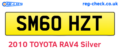 SM60HZT are the vehicle registration plates.