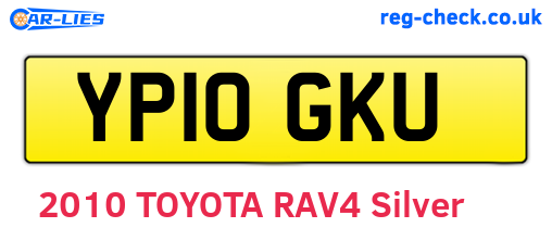 YP10GKU are the vehicle registration plates.