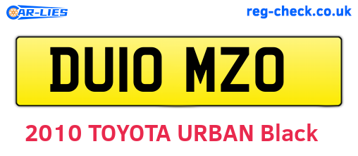 DU10MZO are the vehicle registration plates.