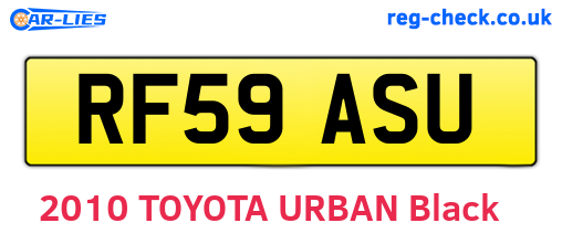 RF59ASU are the vehicle registration plates.