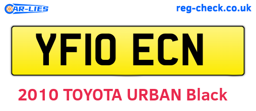 YF10ECN are the vehicle registration plates.