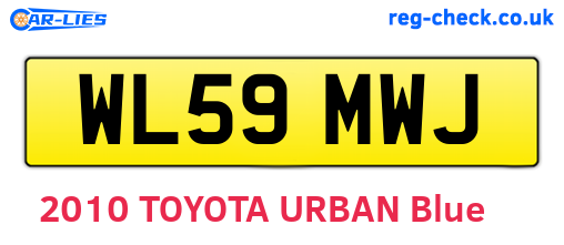 WL59MWJ are the vehicle registration plates.