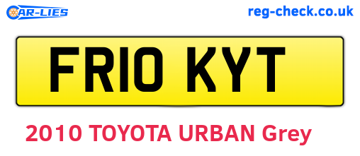 FR10KYT are the vehicle registration plates.