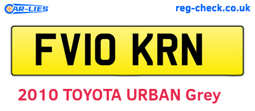 FV10KRN are the vehicle registration plates.