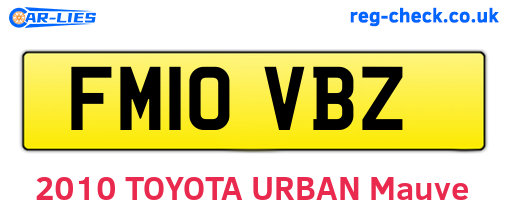 FM10VBZ are the vehicle registration plates.