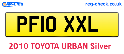 PF10XXL are the vehicle registration plates.