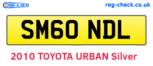 SM60NDL are the vehicle registration plates.