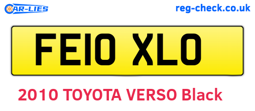 FE10XLO are the vehicle registration plates.