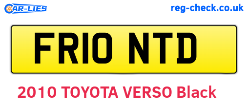 FR10NTD are the vehicle registration plates.