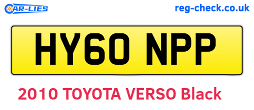 HY60NPP are the vehicle registration plates.
