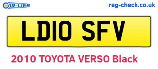 LD10SFV are the vehicle registration plates.