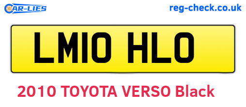 LM10HLO are the vehicle registration plates.