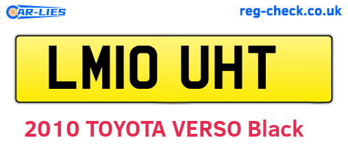 LM10UHT are the vehicle registration plates.