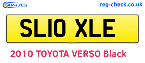 SL10XLE are the vehicle registration plates.