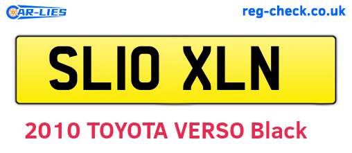SL10XLN are the vehicle registration plates.