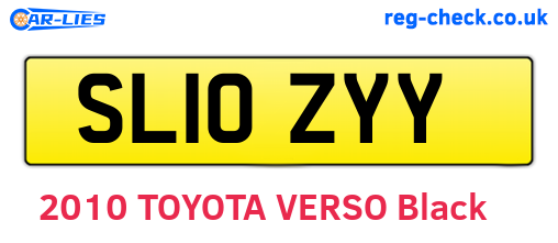 SL10ZYY are the vehicle registration plates.
