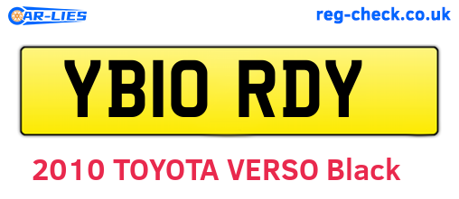 YB10RDY are the vehicle registration plates.