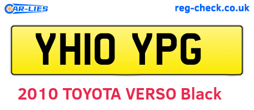 YH10YPG are the vehicle registration plates.