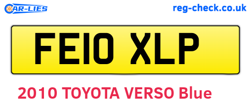 FE10XLP are the vehicle registration plates.