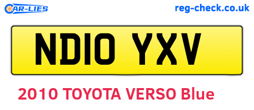 ND10YXV are the vehicle registration plates.