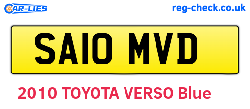 SA10MVD are the vehicle registration plates.