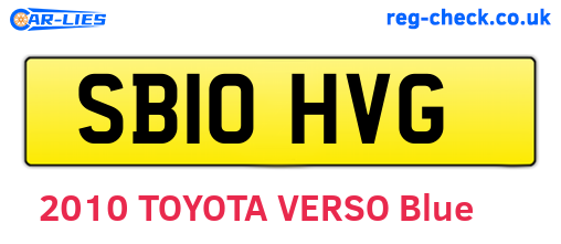 SB10HVG are the vehicle registration plates.