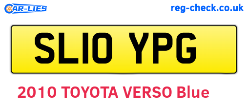 SL10YPG are the vehicle registration plates.
